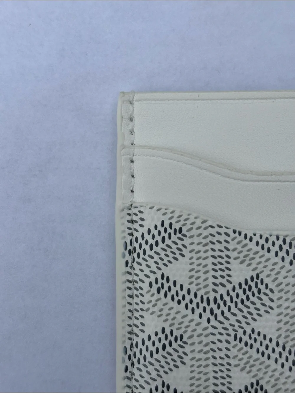 Goyard White Patterned Wallet/Card Holder